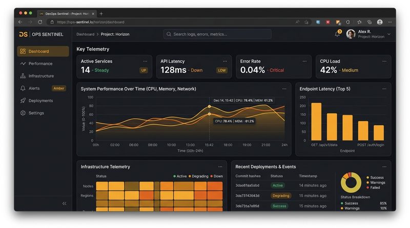 OPS SENTINEL — Разработка SaaS дашборда